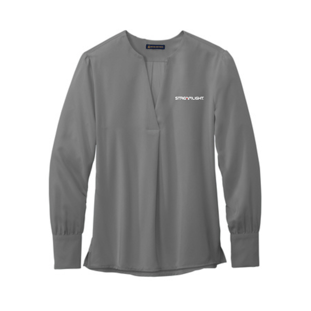 Ladies Brooks Brothers Open Neck Satin Blouse