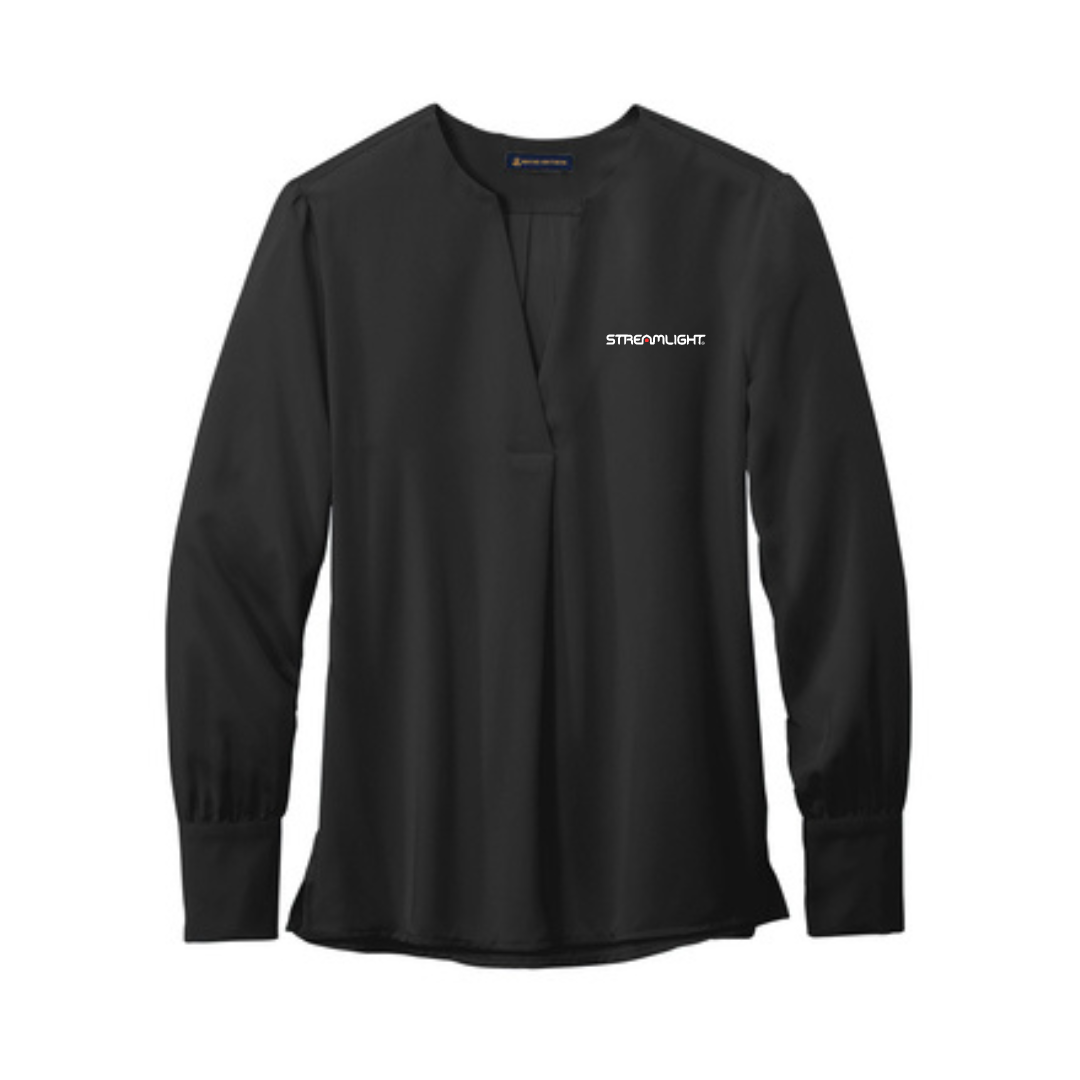 Ladies Brooks Brothers Open Neck Satin Blouse