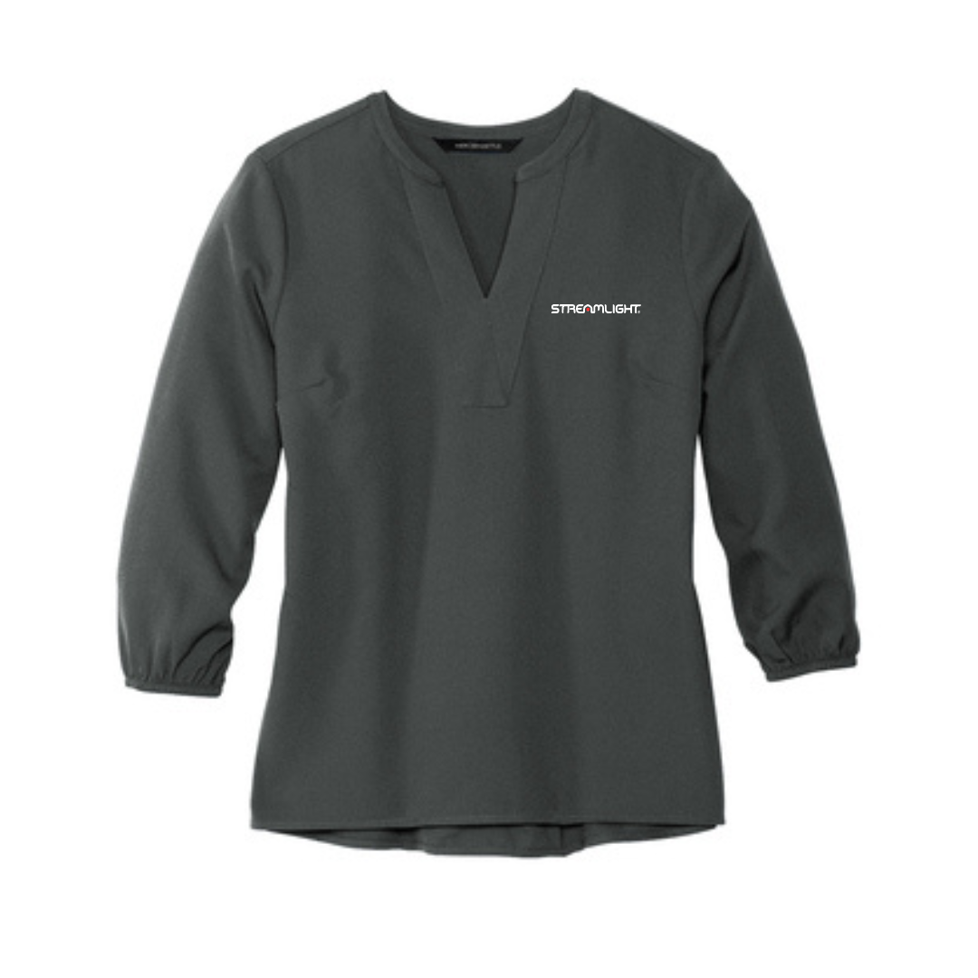 Ladies Mercer+Mettle Stretch Crepe ¾ Sleeve Blouse