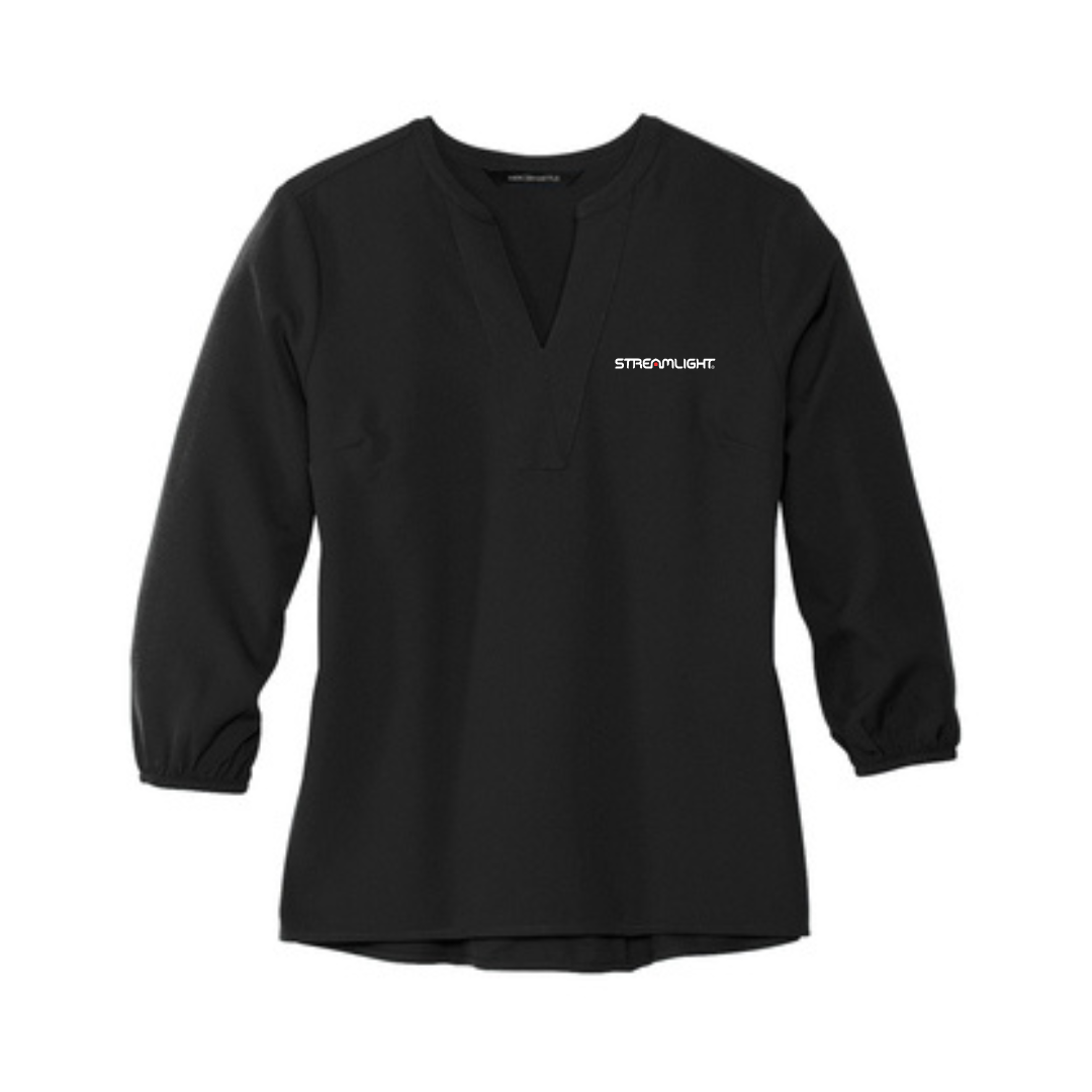 Ladies Mercer+Mettle Stretch Crepe ¾ Sleeve Blouse